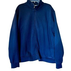 L.L. Bean Men’s Katahdin Iron Works Full Zip Sherpa Lined Jacket Navy Blue Sz XL